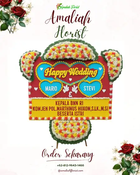 Papan Bunga Pernikahan Mejono